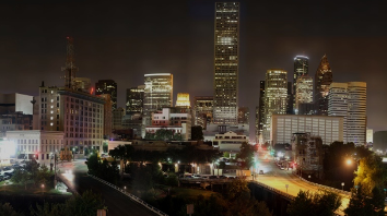 Gigapan Houston Downtown Night Skyline 8/2/2013 by Douglas Robertson