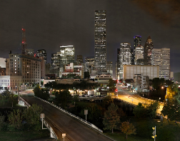 Gigapan Downtown Houston Skyline Night UHD Observation Deck
