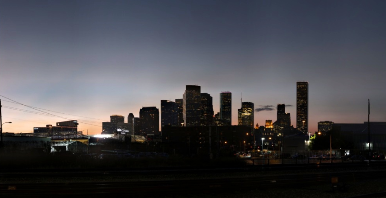 Gigapan East Side Downtown Houston Texas Sunset