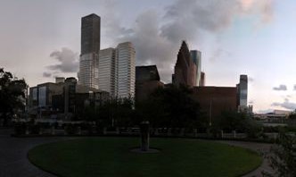 Gigapan Sunset from Houston Main United States Post Office
