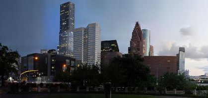Gigapan Dusk  From Houston Central United States Post Office