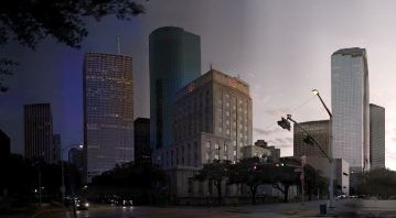 Gigapan Houston Texas City Hall Sunset 901 Bagby St 77002 at Walker